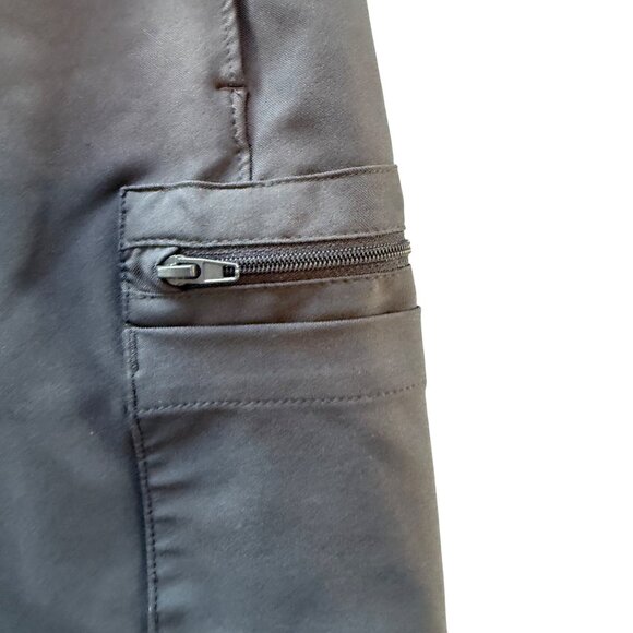 Landau Womens Cargo Scrub Pants LB400 Size M Regular Pewter Polyester Blend Draw - Picture 3 of 7